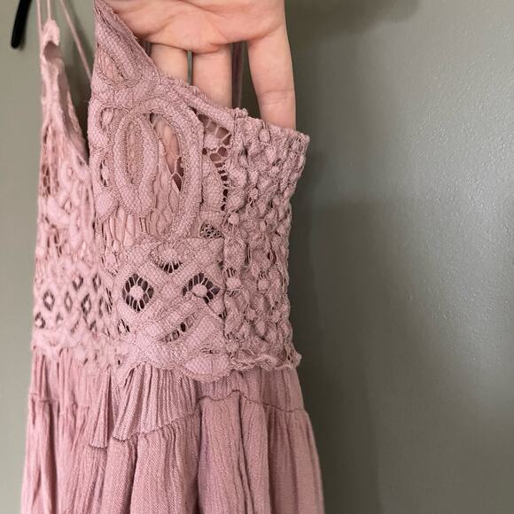 Free People Pink Lace Peplum Blouse - Picture 12 of 16